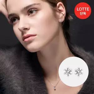 [롯데백화점]메트로시티 [롯데단독] 디아만테 랩다이아몬드 5부 14K 화이트 귀걸이 A241UE0325W4A