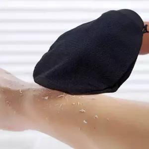 프리미엄 블랙 때타올 2장 세신사 때수건 이태리 타올 저자극 각질제거 샤워 바디스크럽