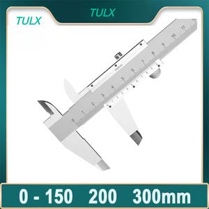 TULX 버니어 켈리퍼 캘리퍼스 스테인리스 게이지 측정기 도구 마이크로미터 0-150mm 0-200mm 0-300mm 정밀