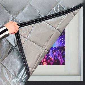 방음커튼 탈착식 단열 면커튼 안방 창문 바람막이 필름