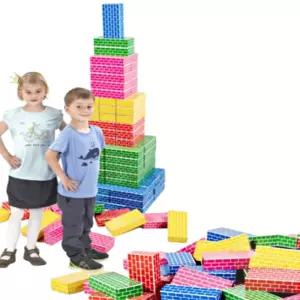 HM 종이 재질 중형 50피스 종이블록 블럭장난감