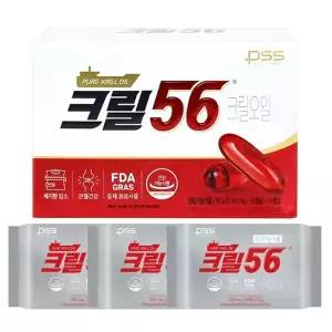 펄세스 크릴오일 크릴56 1000mgX30캡슐X3팩