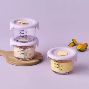 락앤락 리틀럽 디어 이유식용기 실리콘 간편캡 원형 260ml 3P