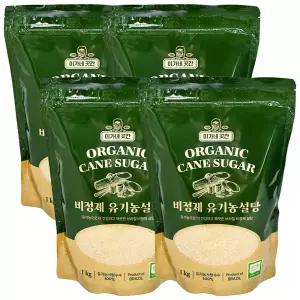 이가네 비정제 유기농 원당 황설탕 1kg x 4개,이타자 사탕수수 원당