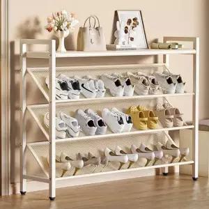 [4단] 다용도 사선 선반 신발정리함 현관 틈새 슬림 신발장 정리대 슈즈렉 신발 정리 700