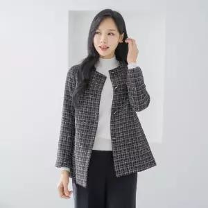 엄마옷 마담4060 격자체크트위드자켓 클래씨마담 중년여성 데일리 -ZJK2510013-