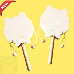 우드 흔들이북 만들기 곰 캐릭터 악기 어린이 교육용 DIY 키트 10개입 교구공예