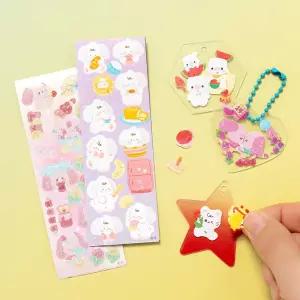 [민화샵] 아크릴 스티커 키링 만들기 열쇠고리 미니 키홀더 가방 꾸미기 부자재