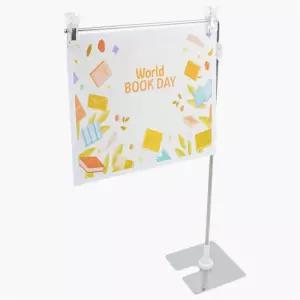 올셀샵 L자 POP 스탠드 마트진열대T자스탠드