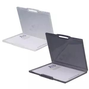 이즈미 A3 파일 케이스 보관함 서류 영화 포스터 클리어 도면 악보 손잡이형