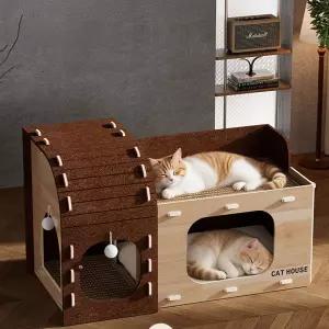 고양이 반려묘 하우스 스크래쳐 숨숨집 반려동물 고양이집 쉼터 놀이터
