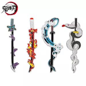 귀멸의 칼날 금속 배지 브로치 귀칼굿즈 칼모형 캐릭터모형