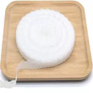 30야드 화이트 레이스 리본 0.6인치 좁은 탄성 트림 공예품 제작을 위한 우아한 선물 포장 드레스 장식