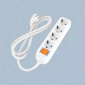 접지 멀티탭 화이트 4구 5M/멀티 콘센트 전기 멀티텝 플러그 메인 스위치 멀티캡 코드 멀티탬 접지형 연장