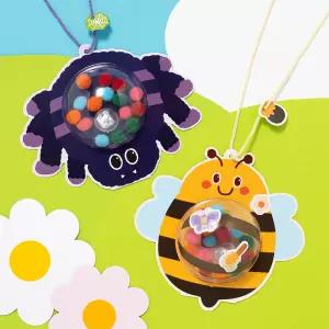 [민화샵] 곤충 목걸이 봄 만들기 집콕 놀이 초등 장난감 자연 놀이 수업 교구 키트