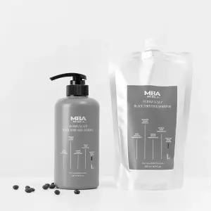 [리필세트] MBA 탈모완화 새치개선 두피영양 탈모케어 모발아 더마 블랙턴 앤 프로틴 헤어 샴푸 500ml + 리필 500ml 세트
