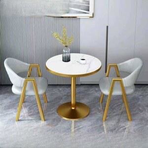 티테이블세트 2인용 소형 그레이 화이트 60cm 인테리어 회의 2인티테이블세트 식탁 원형