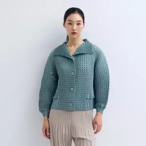 [롯데백화점]플리츠미 지그재그 하이넥 돌먼 자켓_PPJKS025015