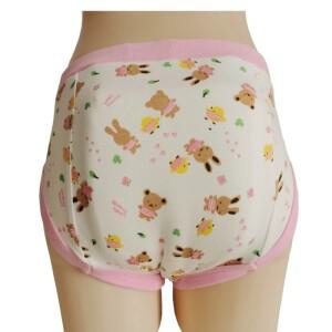 성인호환용 만화 프린트 핑크 트레이닝 팬츠 ABDL 내부 패딩 코튼 브리프스 커플호환용 베이비웨어링