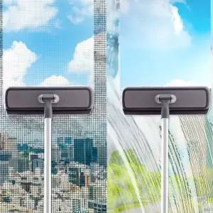 창문 닦이 베란다 유리창 클리너 방충망 청소기 외창 알루미늄 극세사 다목적 다용도 건식 창틀 높은 길이