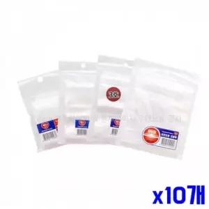 WL 다용도 투명 지퍼백 18매 10x15cm x10개 비닐지퍼백 일회용품 주방일회용 비닐지퍼백