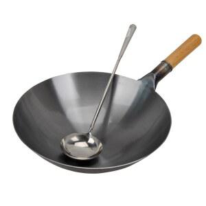 무코팅 중식웍 무쇠웍 업소용튀김팬 후라이팬 스테인리스 단철 특대형 업소용 볶음밥