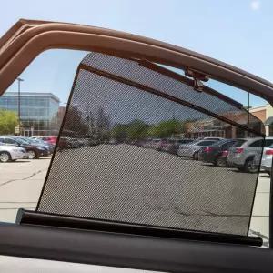 2개 차량 햇빛가리개 메쉬 롤 커튼 자동차 유리 창문 차광막 운전석 썬블럭 썬바이저