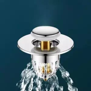 배수구 거름망 세면대 원터치 욕실용 트랩 팝업 마개