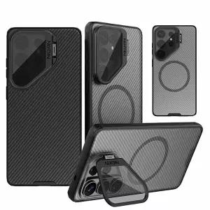 닐킨 갤럭시 s26 울트라 카메라보호 스탠드 맥세이프 슬림 블랙 투명 하드 실리콘 케이스