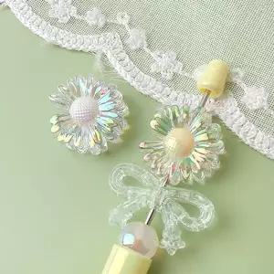 비즈아이 [6719-02]아크릴비즈 볼펜꾸미기 볼꾸재료 오로라데이지꽃 24x25mm ,1개