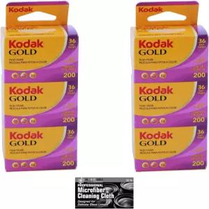 코닥 골드 200 35mm 필름 번들 롤 3개 노출 각각 36개 카메라에는 프리미엄 극세사 천-코닥 3 팩이