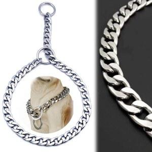 목줄 목걸이 스테인레스 스틸 핀치 칼라 슬립 체인 훈련 개를위한 초크 부드러운 플랫 디자인 애완 동물