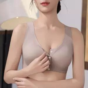 빅사이즈 노와이어 수유브라 앞단추 브래지어 압박없는 편안한