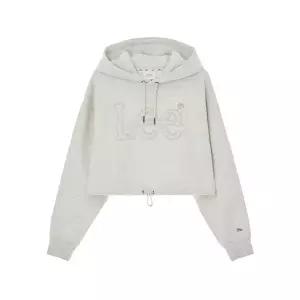 리 LEE 우먼 크롭 빅 트위치 후드 티셔츠 오트밀 LE2403HD60OT 202354