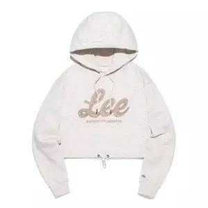 리 LEE 우먼 유니온 러닝 스티치 크롭 후드 오트밀 LE2401HD60OT 202394