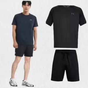 언더아머 UNDER ARMOUR 1326413-001 1386969-001 남성 UA 테크 반팔티셔츠 반바지 트레이닝복 V1UNFE 14342