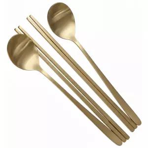 예담은 전통제조 방짜유기 민자무늬 놋수저 2인조세트