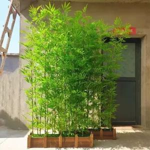 인조 대나무 장식 테라스 조경 실내 가림막 식물 인테리어 파티션 화단 울타리 소품 화분