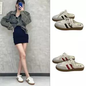 255까지 가능한 두줄라인 뮬 스니커즈 255사이즈 운동화슬리퍼 여자신발