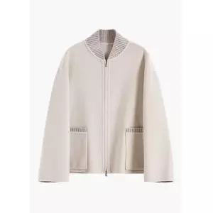 가을 여성용 모직 캐시미어 블레이저 점퍼 긴팔 차이나 야구 상의 OP3