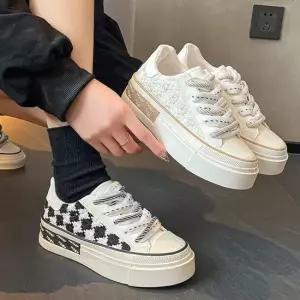 데일리 캐주얼 키높이 체크 스니커즈 여성 운동화 여성신발 키높이운동화