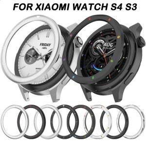 스테인레스 스틸 금속 베젤 링 보호용 안티 스크래치 시계 케이스 Xiaomi 커버 Watch S4 용 장식 쉘 S3