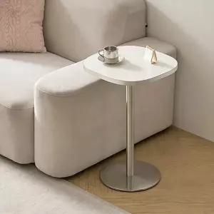 [인터데코]스틸 둥근사각 사이드테이블 400 소파 협탁 카페 미니 인테리어 HW133