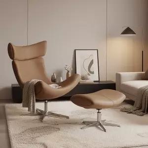 [에피하임][리퍼]1인용 리클라이너 독서 서재 수유의자 가죽쇼파 인테리어의자 세트