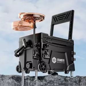 낚시 캐리어 스박스 쿨러 박스 블랙 의자 휴대용