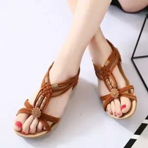 여성 162RSX53 보헤미안 스타일 휴양지 뒷밴딩 샌들 3컬러