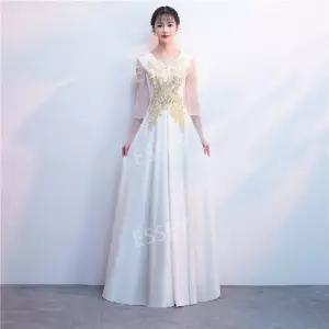 합창단 공연 단체 드레스 연주회 무대의상 이브닝 화이트 연주복