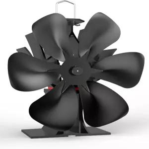 시그스텍 대형 나무 스토브 팬 빅거 룸용 6 블레이드 벽난로 버너 열 구동 무음 작동 목재/로그 버너/펠릿