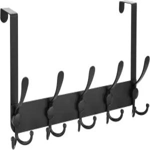 OIM 오미오미오 드릴 없음 15개의 후크가 달린 도어 코트 랙 위에 설치 금지 - 수건 모자용 행거 정리함