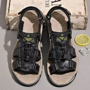 여자 캐주얼 트렌디 아이템 신발 스트랩 샌들 하이 빅사이즈 비치슈즈 소가죽 통기성이 좋은 주니어 HT5